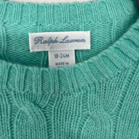 Polo by Ralph Lauren - The Iconic Cable-Knit Cashmere Sweater Size 18-24 months - Picture 2 of 3